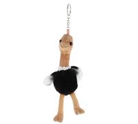 Abaodam Porte-clés Peluche Autruche Noir Mignon 10 Cm, Pendentif Paquet de Poupée Kawaii, Peluche Animalier Doux, Accessoire pour Garçon et Filles et Adolescents