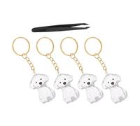 Abaodam Porte-clés Souvenir Chien Transparent 5 Pièces Boîte à Souvenirs de Poils D’Animaux Étanche pour Collection Commémorative Usage Portable