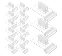 Abaodam Porte-étiquettes Plastique Transparent 20pcs Design Clair et Remplacement Facile du Contenu pour Rayons de Supermarchés et Commerces de Proximité