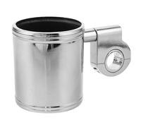 Abaodam Porte-gobelet Rapide et Maintien Solide en Alliage D'aluminium Argenté Compatible Bouteilles 78mm pour Guidon de Moto pour Scooter et Balade