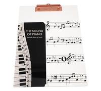Abaodam Porte-partitions Transparent Acrylique Épais pour Chœur et Piano Porte-notes Noir avec Clip Écriture Organiseur Musique pour Musiciens et Chef de Chœur