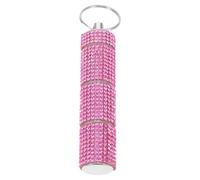 Abaodam Porte-pilules en Métal avec Décorations Brillantes, Porte-clés à Pilules Portable à 3 Compartiments, Gestion des Médicaments pour Déplacements Quotidiens et Vacances