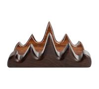 Abaodam Porte-pinceaux de Calligraphie en Bois Massif 2 Pcs, Support pour Pinceaux à 5 Doigts Rouge et Noir, Organiseur Multifonction pour Stylos de Peinture, Bureau et Arts Chinois,