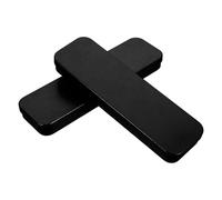 Abaodam Porte-Stylo en Fer-Blanc 2 Pièces Organiseur De Papeterie Rectangulaire Noir Portable avec Protection Supérieure pour Bureau Et Déplacements