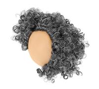 Abaodam Postiche Afro Chauve pour Homme avec Calotte en Silicone Confortable et Design Réaliste du Cuir Chevelu pour Déguisement de Vieil Homme Lors D'événements Couleur Aléatoire