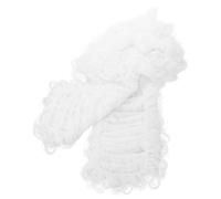 Abaodam Postiche de Cosplay pour Hommes Blanche en Fibres Chimiques, Style Professionnel et Autoritaire, Pratique et Facile à Tailler, pour Soirée Costumée ou Bal