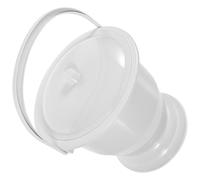 Abaodam Pot de Chambre Portable en Plastique Rond, Résistant à L'usure et Facile à Laver, pour Personnes Âgées et Voyage à L'hôpital