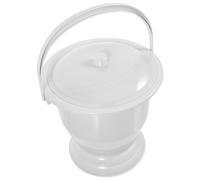 Abaodam Pot de Chambre Portable Gris Couvercle Urinoir Réutilisable pour Adultes et Garçon et Filles Seau à Urine en Plastique Léger Compact et Pratique pour Usage Domestique et Voyage