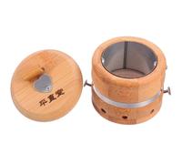 Abaodam Pot de Moxibustion en Bambou Naturel, Grand Format, Outil Manuel pour Moxas, Boîte à Brûler Cônes D’armoise, Accessoire Bien-décongestionner et Stimuler la Circulation Sanguine,