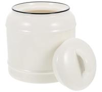 Abaodam Pot de Stockage Alimentaire Grosse Capacité 2200ml en Céramique Blanche avec Couvercle Hermétique Facile à Nettoyer, Cuisine et