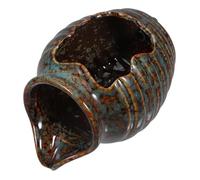 Abaodam Pot Fontaine Céramique Émaillée Décorative pour Jardin Intérieur et Extérieur Jarre Écologique avec Circulation Eau Naturelle pour Bassin et Hydroponie Fontaine Cascade Apaisante