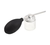Abaodam Poudrier Manuel pour Terre Siliceuse, Tube Métal, Noir | Application Précise au Pied des Plantes, Couvercle à Fermeture, Garde les Poudres Sèches, Prise Simple