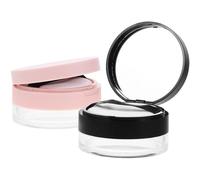Abaodam Poudriers Portables avec Miroir et Houppette 20g en Plastique Lot de 2 Boîtes de Poudre de Voyage Élégantes et Résistantes pour Usage Quotidien