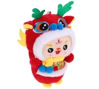 Abaodam Poupée en Peluche Dragon Chinois 13 Cm, Décoratif du Nouvel an Chinois, Mascotte Peluche Kawaii, Présent Festif pour Famille et Amis, Décoration de Table et Vitrine
