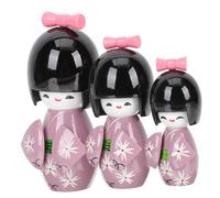 Abaodam Poupée Kimono Japonaise en Ensemble de 1 Décoration de Bureau Décoration d'Intérieur Traditionnel Ornement de Table Présent de Pendaison de Crémaillère Violet pour Fille