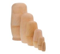 Abaodam Poupée Russe Matriochka en Bois 6 Couches, Base Vierge à Peindre DIY, Ensemble Poupées Russes Soi-même, Kit Peinture Créatif pour Garçon et Filles et Loisirs Artistiques