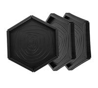 Abaodam pour Reptiles en Plastique Lot De 3 Réservoir d'eau Nourriture Hexagonal 15 Cm pour Tortues Et Lézards Accessoire Terrarium
