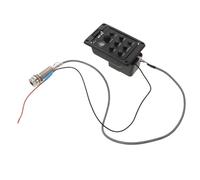 Abaodam Préampli Guitare Acoustique avec Accordeur Numérique et Égaliseur Intégré 3 Bandes, Capteur Piézo à Faible Bruit, Panneau de Contrôle Latéral pour Guitares Folk