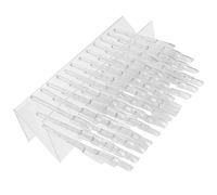 Abaodam Présentoir à Vernis à Ongles en Plastique 64 Emplacements, Design en Z Compact et Élégant pour Salons de Manucure et Services Mobiles