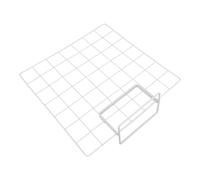 Abaodam Présentoir Facile à Suspendre Blanc Base et Grille, Support D'écran de Bureau pour Accessoires, pour Installation de Stand ou Bureau