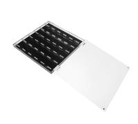 Abaodam Présentoir Transparent pour Médiators de Guitare Électrique et Acoustique, Boîte de Rangement Légère 36 Emplacements Anti-Rayures, Étui Compact en Acrylique 245x240x22 Mm