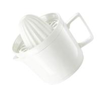 Abaodam Presse-jus Manuel en Céramique Blanc, Tasse à Presser | Pression Intégrée et Rangement, Facile à Nettoyer, Sûr à Utiliser, pour Fruits, Usage Domestique Quotidien