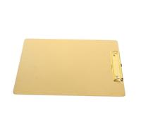 Abaodam Presse-papiers en Acier Inoxydable Doré A4, Grand Format, Tablette D’écriture Robuste, Support pour 1 à 100 Feuilles, pour Bureau, École et Usage Professionnel