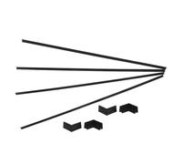 Abaodam Protection d'angle pour Aquarium en Silicone Souple, 4 Pièces Noires 4 Barres Anti-Collision 50 Cm, Découpe Facile, Protège Les Coins et Bords Intérieurs, Sécurité Garçon et