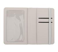 Abaodam Protège-Passeport Blanc en PU, Pochette Sublimation pour Cartes | Surface Lisse, Entretien Facile, Organisation des Cartes, Usage Bureau et Contrôle aux Frontières