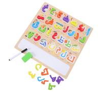 Abaodam Puzzle Éducatif Montessori Alphabet Arabe pour Garçon et Filles, Grand Format Carré en Bois Coloré, Jeu D'association Lettres et Tableau d'apprentissage, D'éveil Préscolaire