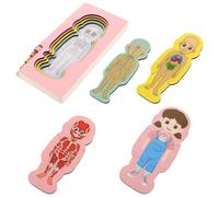 Abaodam Puzzle Éducatif Stem D'anatomie du Corps Humain en Bois, Puzzle des Organes pour Garçon et Filles, Modèle Éducatif Préscolaire, Pédagogique Montessori pour Garçons et Filles,