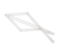 Abaodam Rapporteur Angle Inox 38X24Cm et Jauge Multifonction pour Découpe des Bords, Adapté aux Portes, Fenêtres et Plafonds en Menuiserie