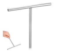 Abaodam Râteau à Crêpes Inox, Étaleur de Pâte pour Crêpière, 19 cm | Forme en T, Finition argentée, Répartition régulière, Galettes et blinis, Cuisine maison ou crêperie