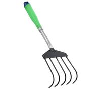 Abaodam Râteau à Palourdes à Main 5 Dents en Acier Inoxydable 39 CM Outil de Plage Multifonction pour Coquillages Pêche aux Huîtres et Crustacés Râteau à Griffes Couleur Aléatoire