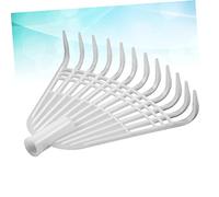 Abaodam Râteau de Jardin Plastique Blanc sans Manche Accessoire Durable pour Nettoyage et Débris Outil Pratique pour Jardinage Extérieur