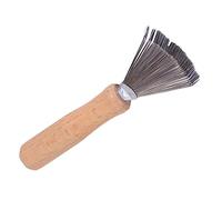 Abaodam Râteau De Nettoyage pour Compositions Jardin à Domicile Métal Et Bois Solide Petite Taille Ergonomique Nettoyant des Résidus Et Impuretés Outil Écologique Sûr