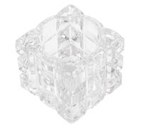 Abaodam Récipient Monomère sans Couvercle en Verre Élégant et Polyvalent, Plat à Clous Space-saving pour Accessoires Nail Art et Rangement Soigné