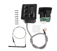 Abaodam Récupérer mini micro pour guitare égaliseur pour guitare micro accordeur ukulélé Plastique Noir