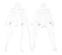 Abaodam Règle de Couture de Précision Femme, Modèle de Dessin, Plastique | Création Vestimentaire et Tracé, Gabarit Humain, Léger et Sûr, Améliore L’efficacité, Format Pratique