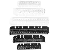 Abaodam Règles Marque-page Multifonction Léger et Résistant Lot de 12 en Plastique Pp Accessoire Pratique pour Usage Domestique et Voyageurs pour Agenda A5 A6