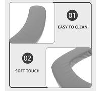 Abaodam Rehausseur de Siège de Toilette Imperméable Gris Coussin Rembourré Épais pour Seniors Accessoire Wc Confortable et Lavable Adapté aux Personnes à Mobilité Réduite Usage