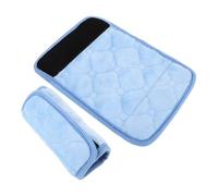 Abaodam Rembourrage D’accoudoirs pour Fauteuil Roulant Bleu Ciel, Coussinets Antidérapants et Chauffants, Housse de Poignée en Tissu Doux, Compatible Déambulateur et Fauteuils Roulants,