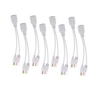 Abaodam Répartiteur d'alimentation 12v 8 Pièces pour Caméra De Sécurité, Ligne Compatible, Module D’Alimentation Compact, Installation Facile pour Surveillance Et Réseau, Couleur Blanche