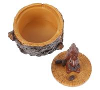 Abaodam Résine Cendrier Décoratif pour Bureau Marron Écureuil Intérieur | Objet Léger et Portable, Finition Créative Élégante, Pièce Décorative Sûre, Teinte Marron