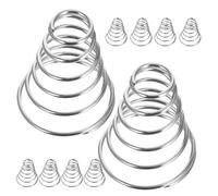 Abaodam Ressort de Batterie Conique Transmission D'énergie et Stabilité Renforcée en Acier Inoxydable Argenté 10 Pièces 10 Spires pour Lampe Torche LED en Cas D'urgence