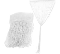 Abaodam Rideau de Porte à Fils Argentés 1x2m, Lot de 2, Blanc | Polyester, Facile à Suspendre, Cloison pour Porte ou Vitre, Déco Simple et Lumineuse