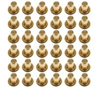 Abaodam Rivets Tubulaires Creux en Métal 5mm X 3mm 100 Pcs pour Cordes de Harpe Lyre, Accessoires de Réparation D'instruments de Musique, Fixation Stable et Résistante la