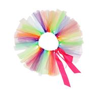 Abaodam Robe Tutu en Tulle et Maille pour Chien, Jupe Courte Colorée Arc-en-Ciel, Vêtement pour Animaux de Compagnie, Tenue de Fête pour Petites Races, 1 Pièce