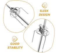 Abaodam Rôtissoire Poulet INOX Robuste Fourchette Service Haute Température pour Barbecue Et Four Électrique Ustensile Rotatif Facile à Nettoyer avec Stabilité Et Capacité De Charge