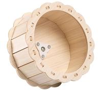 Abaodam Roue Bois Silencieuse pour Hamster et Petits Animaux Roue Exercice pour Écureuil Hérisson Gerbille et Autres Petits Compagnons